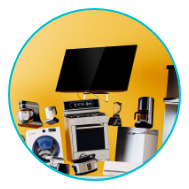 Icono catálogo electrodomésticos y tecnología