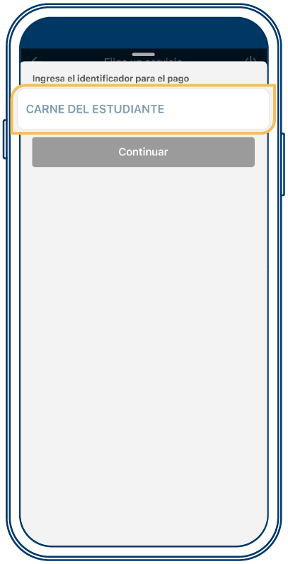 Ingresa tu número de carnet para realizar tu pago desde Bi en Línea App