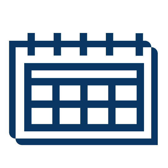 Icono calendario azul