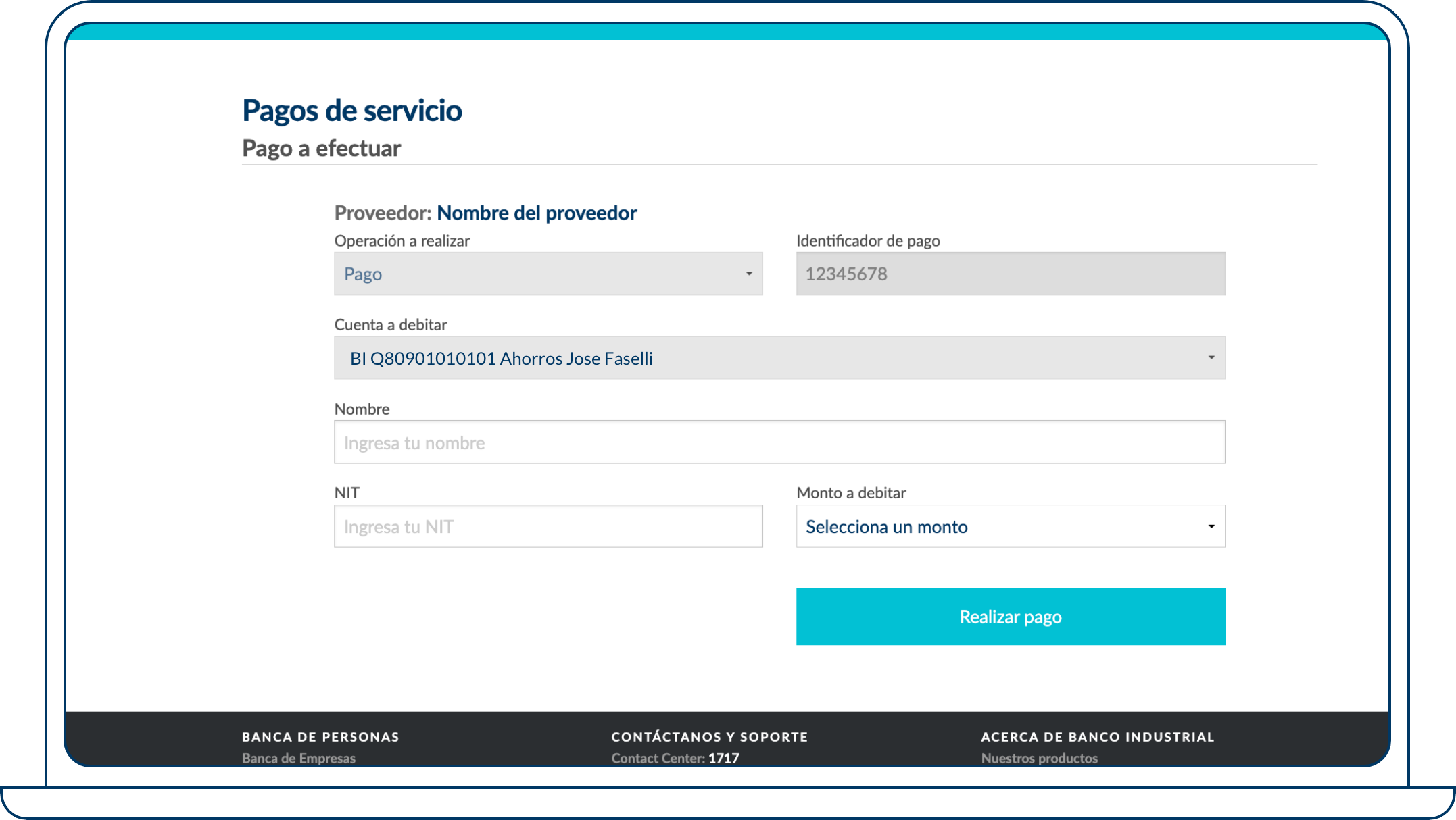 ¿Cómo pagar servicios desde Bi en Línea web?