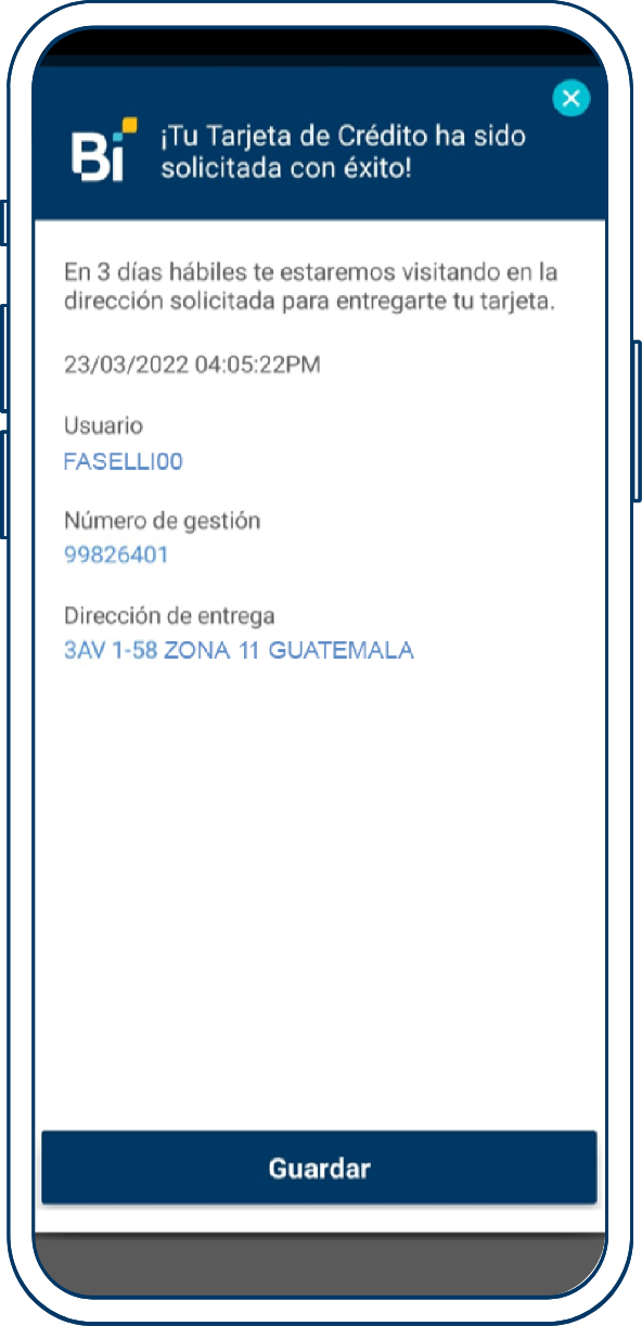 Paso 6 Solicita tu tarjeta Bi Paso 6 Solicita tu tarjeta Bi