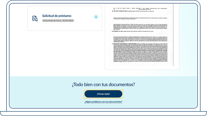 Revisa tu correo, valida tu identidad y firma.