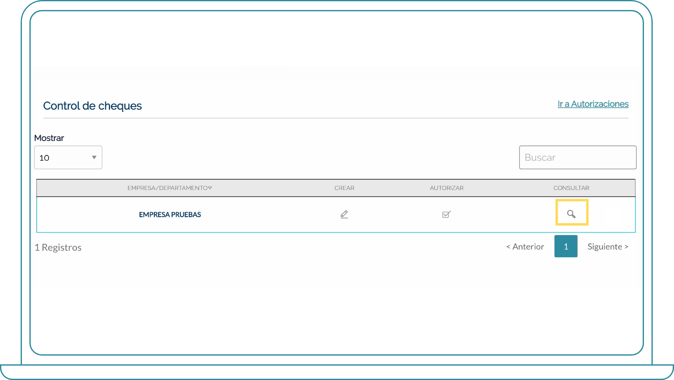 Consulta de cheques por grupo desde Bi Banking Paso 2