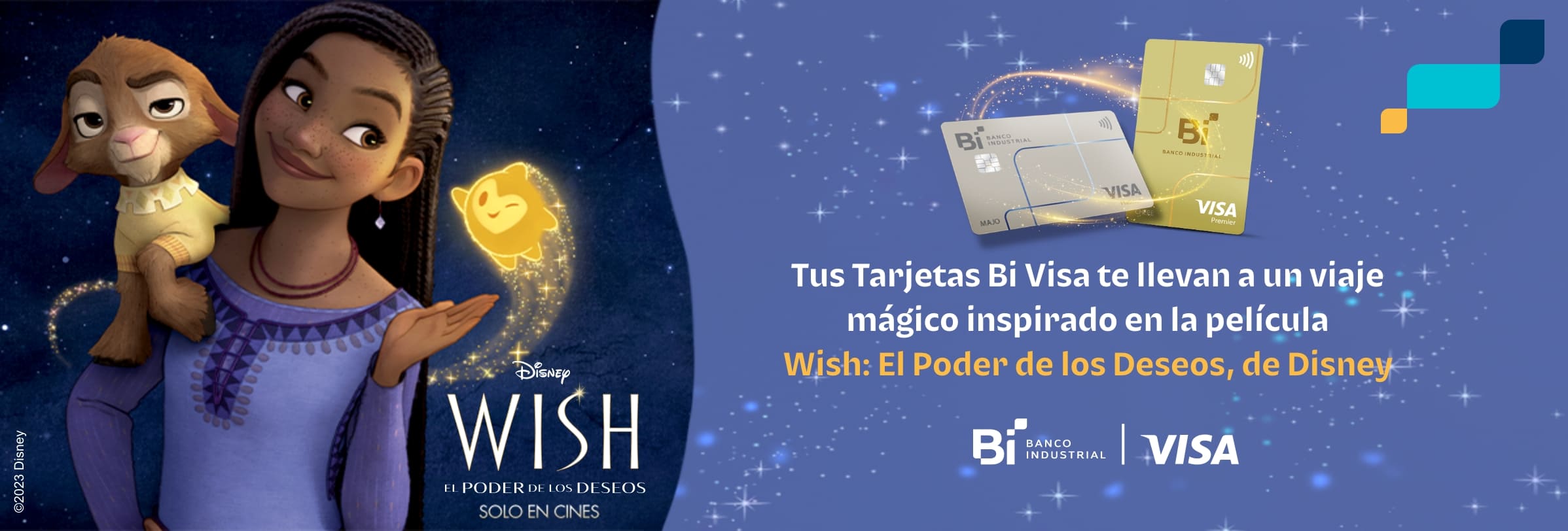 Wish, El poder de los Deseos, de Disney y tarjetas Bi visa Wish, El poder de los Deseos, de Disney y tarjetas Bi visa