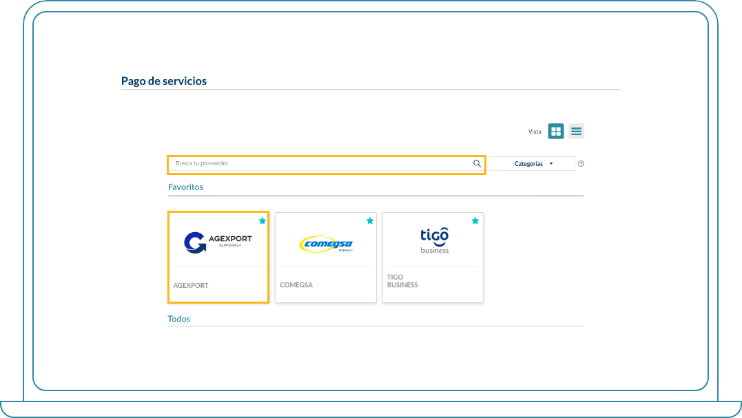 paso 2 pago de servicios agexport.