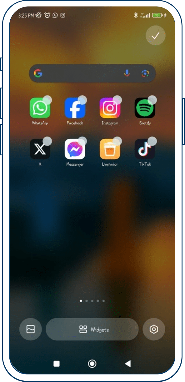 Activa el Widget de Bi en Línea App en tus dispositivos Android