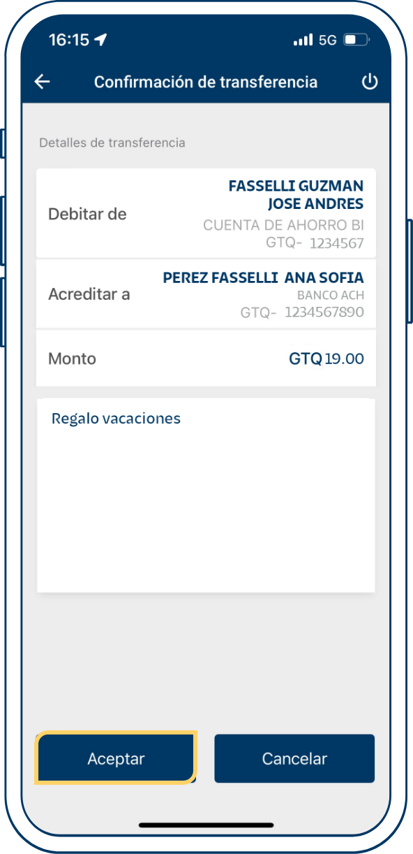 Transferencia a otros bancos desde Bi en Línea App