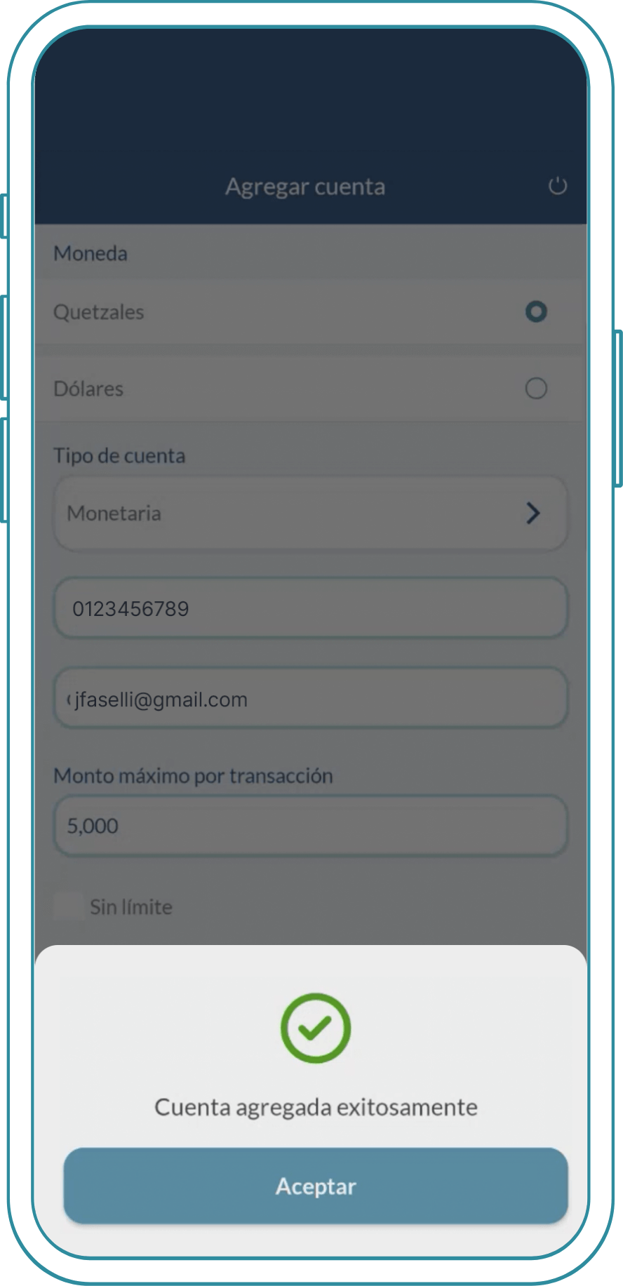 Agregado con Exito Bi Banking App