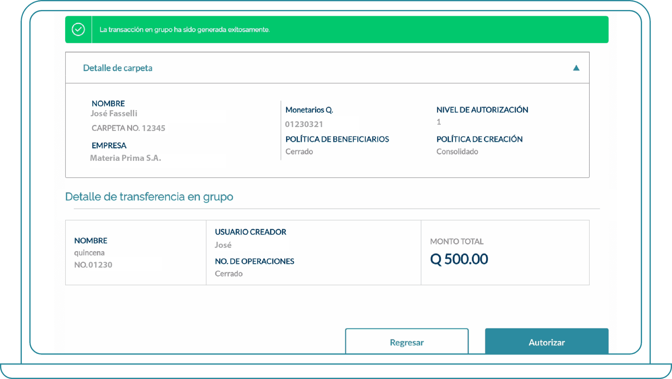 Ingresar transferencias en grupo por archivo desde Bi Banking