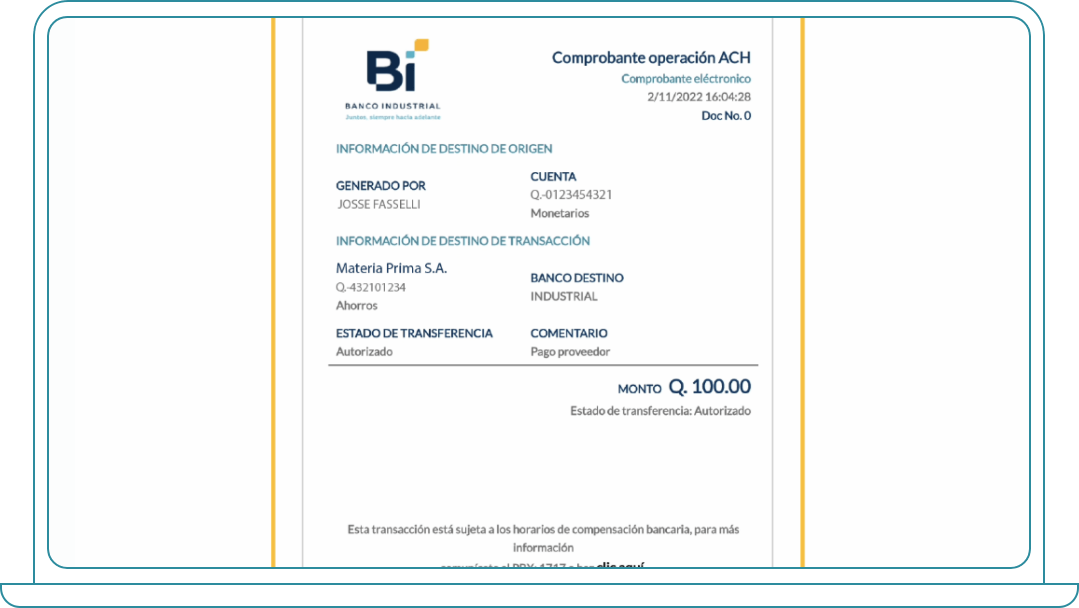 Transferencias individuales - Paso 4 Transferencias individuales - Paso 4