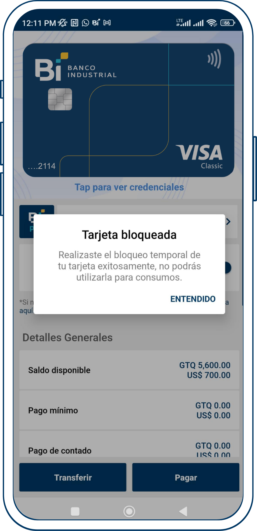 Tarjeta bloqueada 2