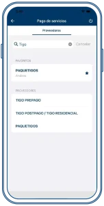 Compra tus paquetigos desde Bi en Línea App