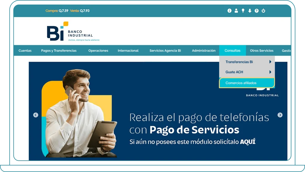 Paso 1 Consulta Comercios Afiliados Paso 1 Consulta Comercios Afiliados