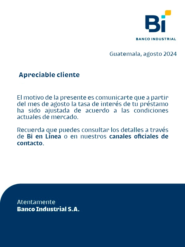 COMUNICADO INCREMENTO AGOSTO