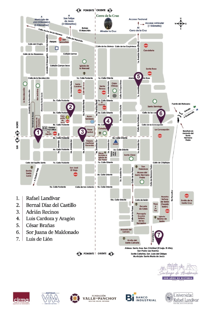 Ruta de los escritores - mapa Ruta de los escritores - mapa