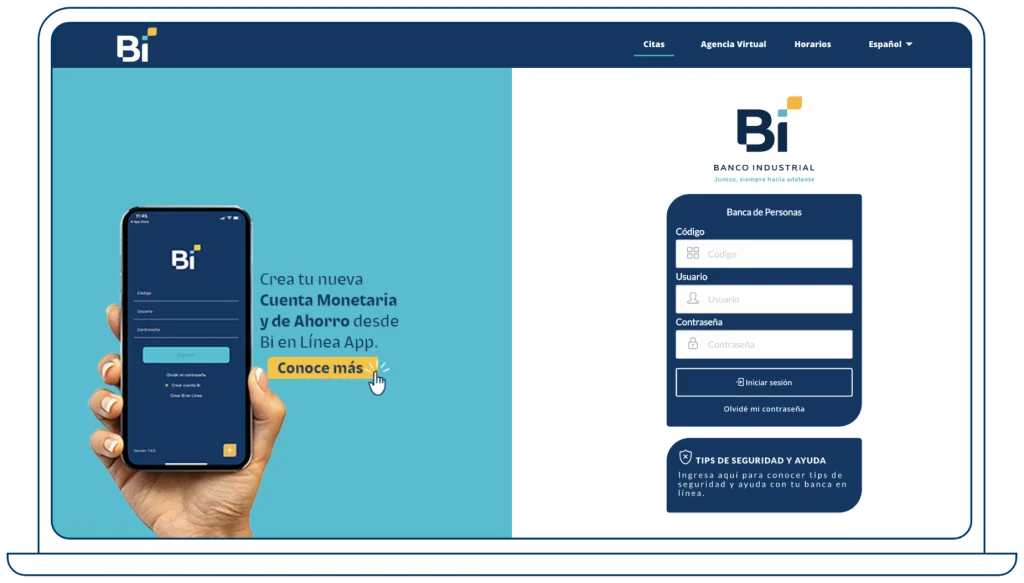 Aportes Bi en Línea - Paso 1