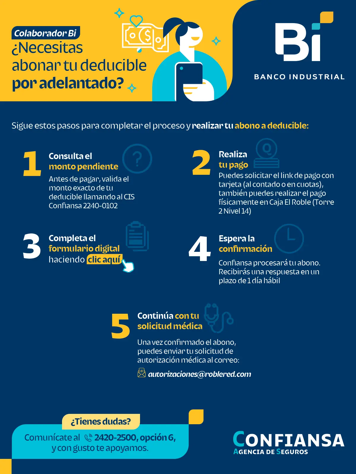 Agiliza tu proceso médico pagando tu deducible por adelantado Agiliza tu proceso médico pagando tu deducible por adelantado