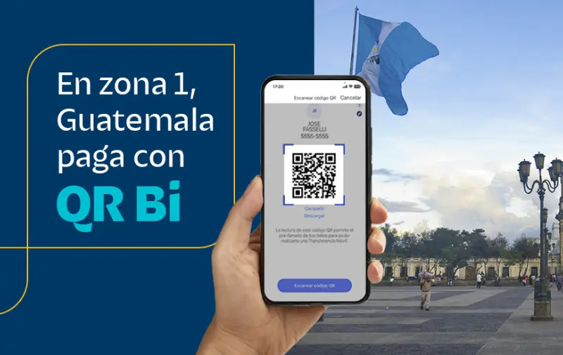 Comercios en zona 1 donde se puede pagar con código QR Bi
