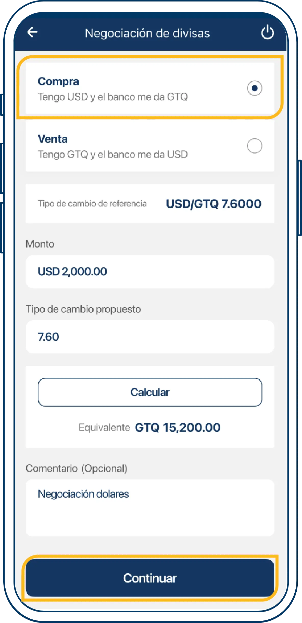 Realiza una Negociación de Divisas Desde Bi en Línea App
