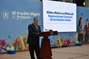 Bernardo Arevalo durante la conferencia de prensa sobre el tema arancelario Daily News Industrial