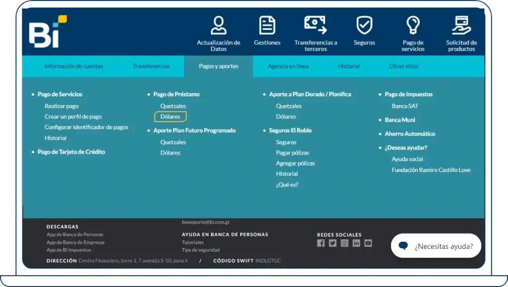 Paso 02 _ Haz el pago desde Bi-en-línea