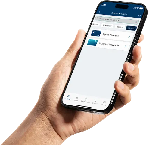 Movimiento tarjetas bi banking app