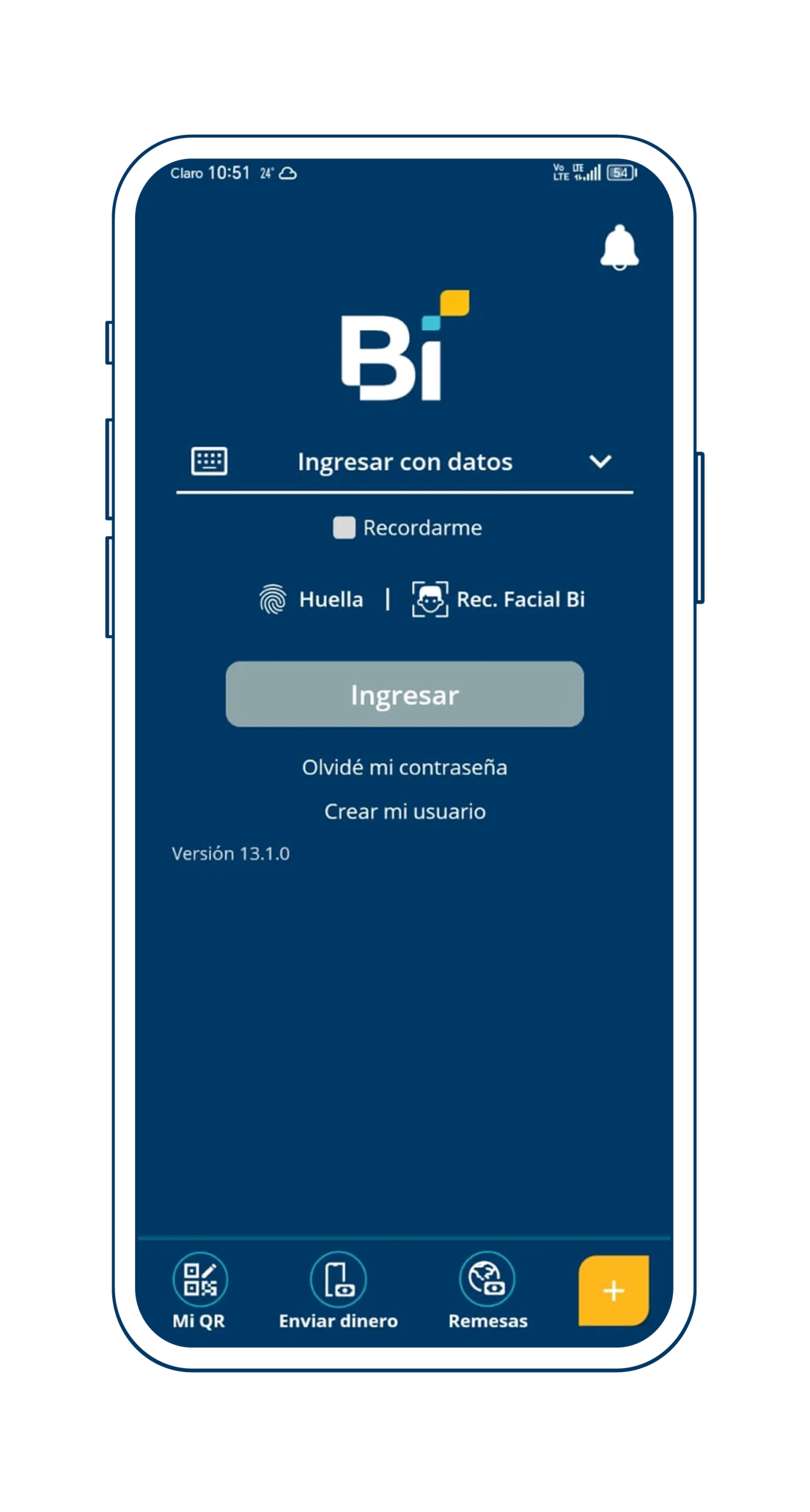 Activación de huella paso 1