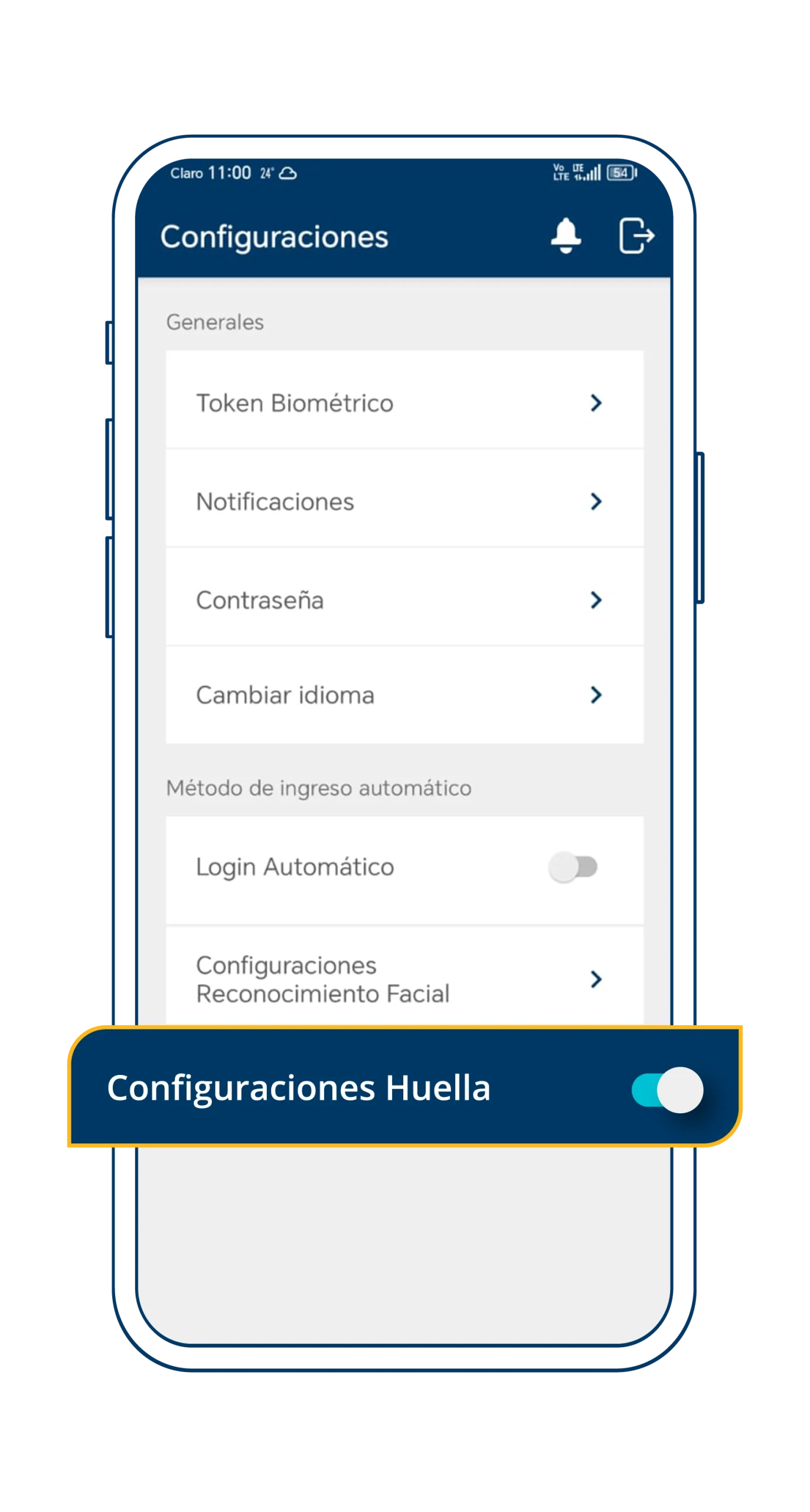 Activación de huella paso 5