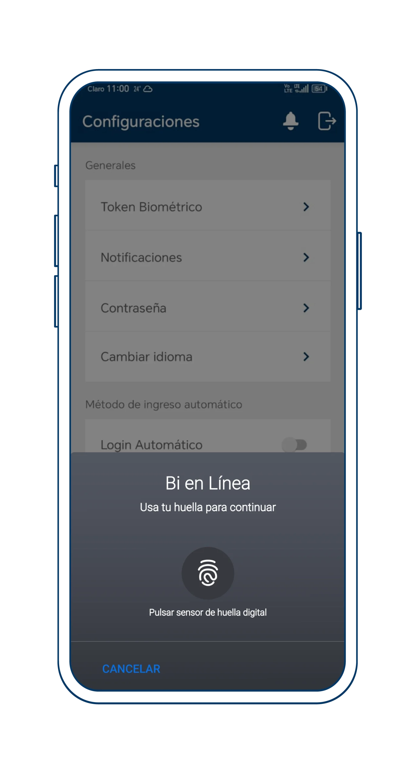 Activación de huella paso 6