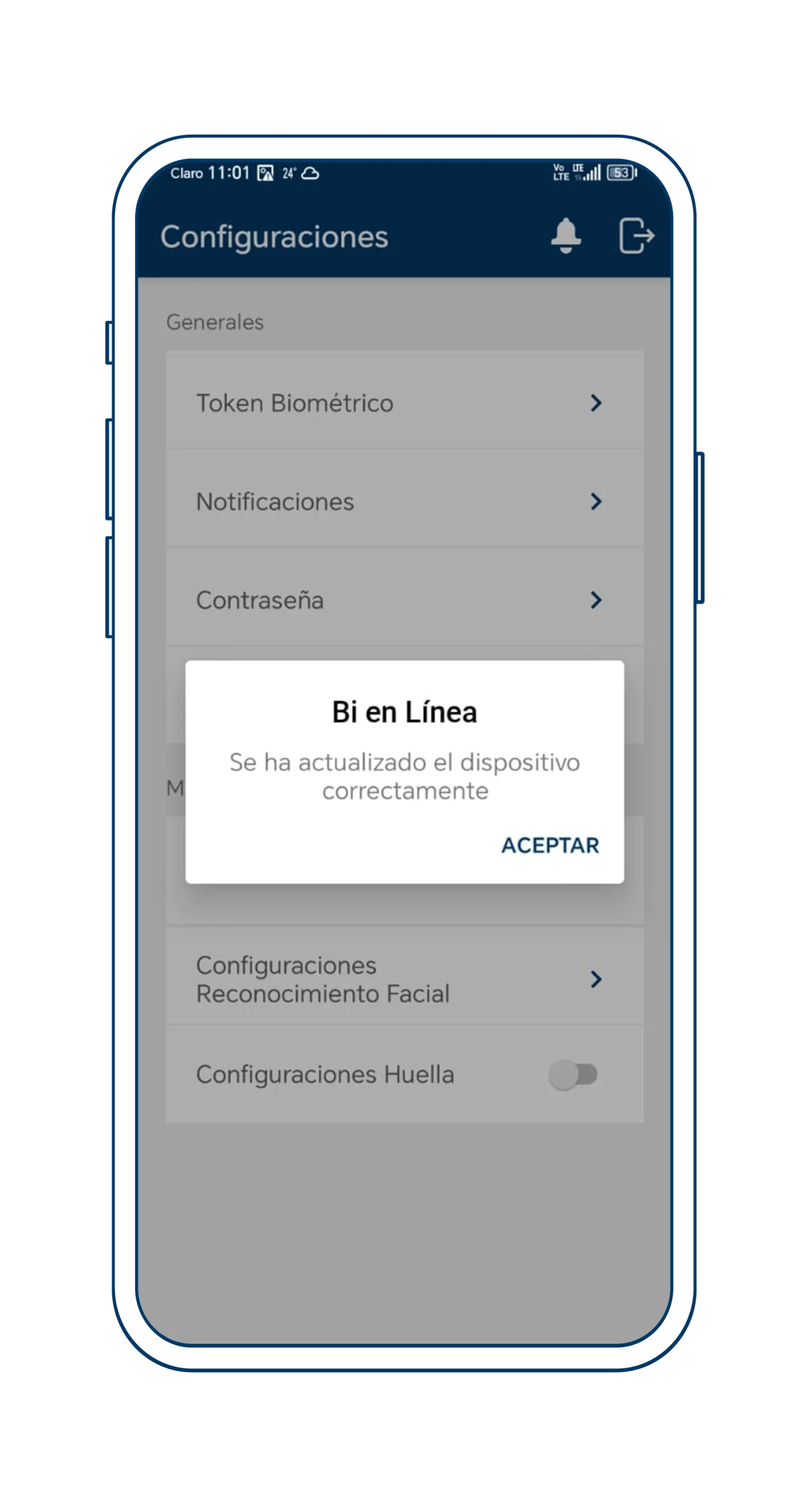 Activación de huella paso 7