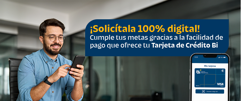 Cumple tus metas gracias a la facilidad de pago que tiene tu Tarjeta de Crédito Bi