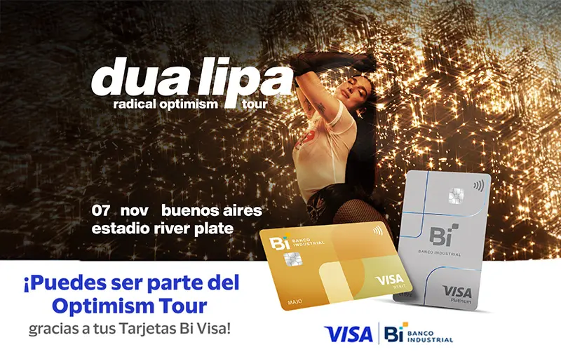 Tour de Dua Lipa en Argentina: cómo ganar un viaje con tu Tarjeta Bi Visa