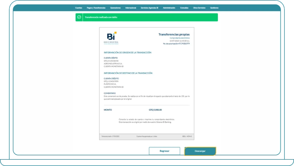 BB Transferencias propias paso 8