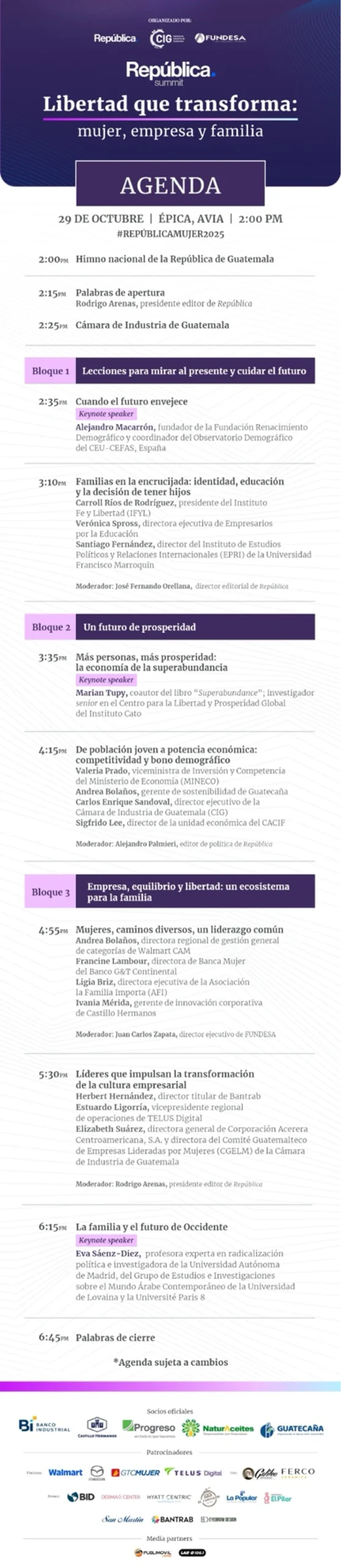 agenda summit mujer 2025