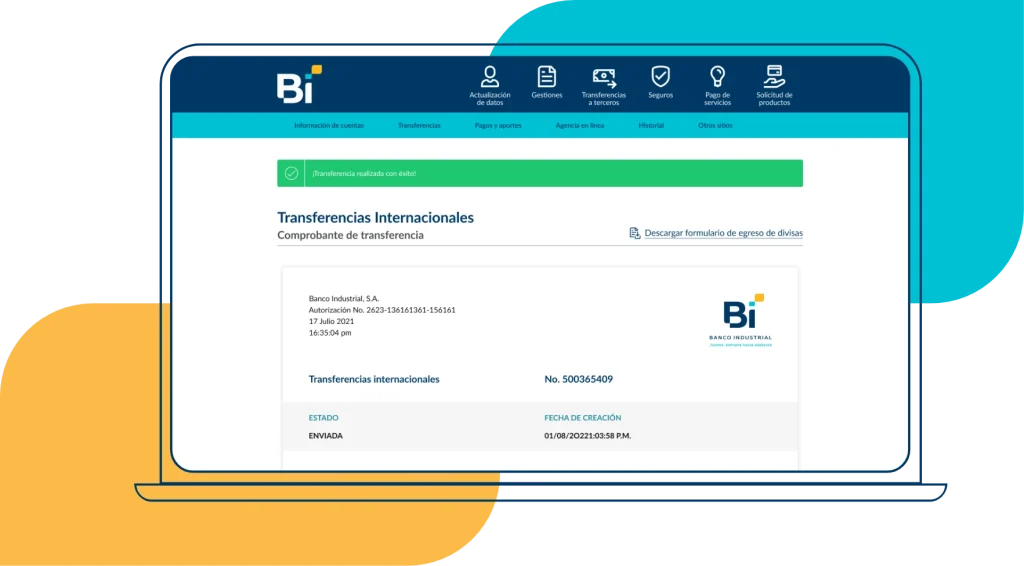 Enviar con cuenta intermediaria