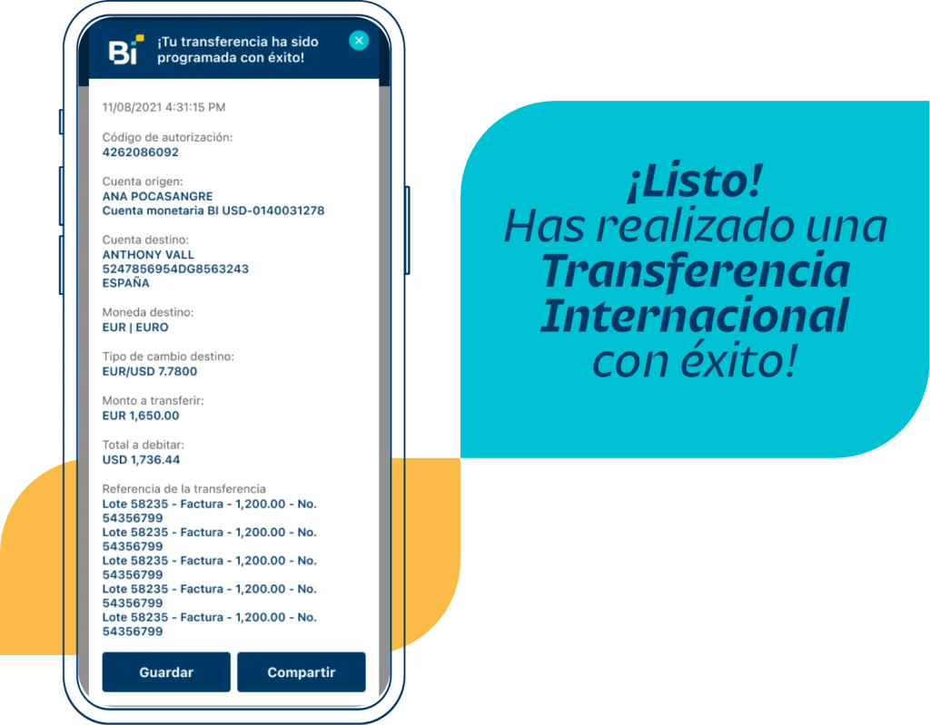 Enviar cuenta intermediaria