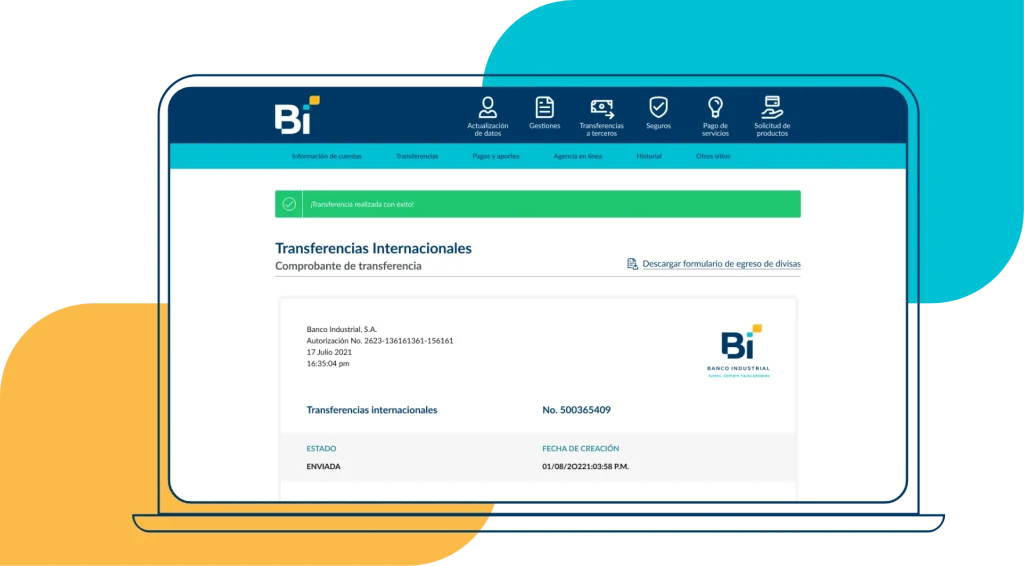 Realizar transferencia paso 8