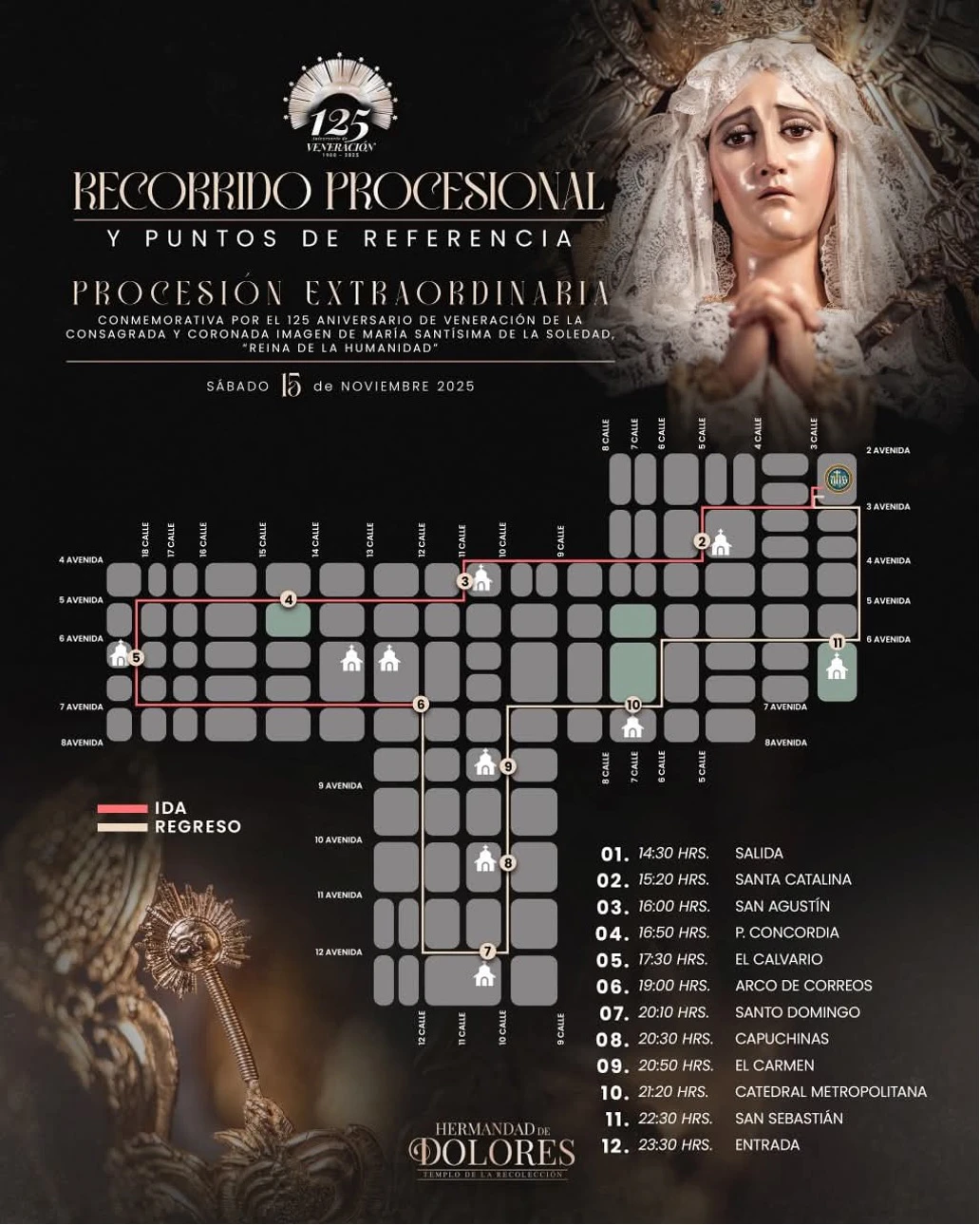 recorrido procesión 125 recorrido procesión 125