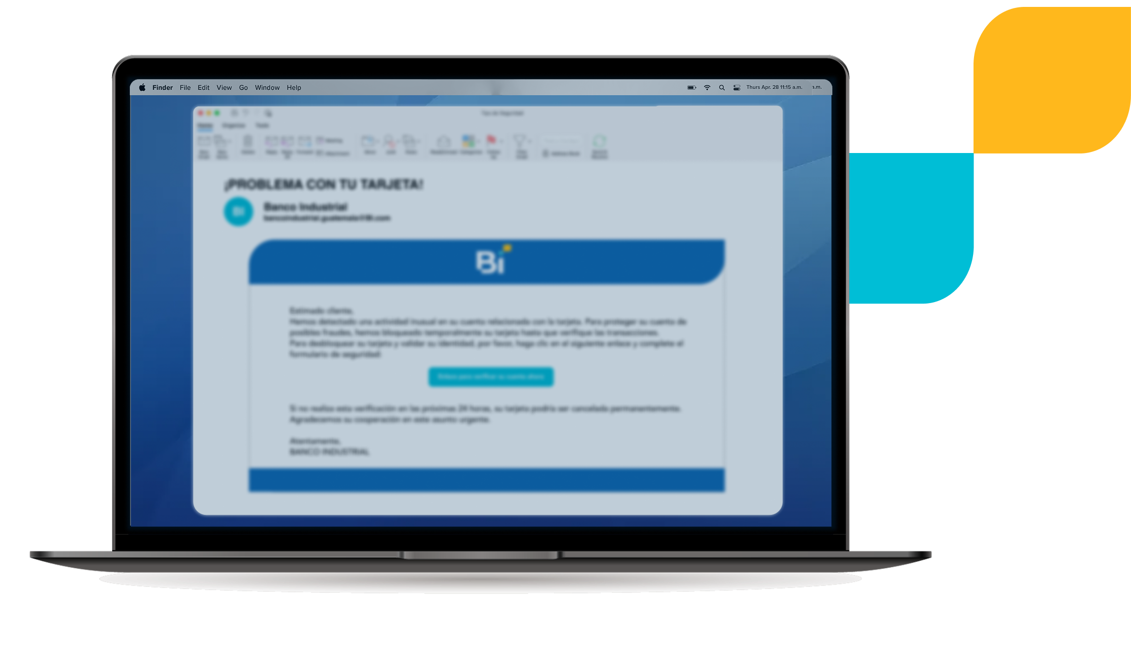 Ejemplo de correo fraudulento