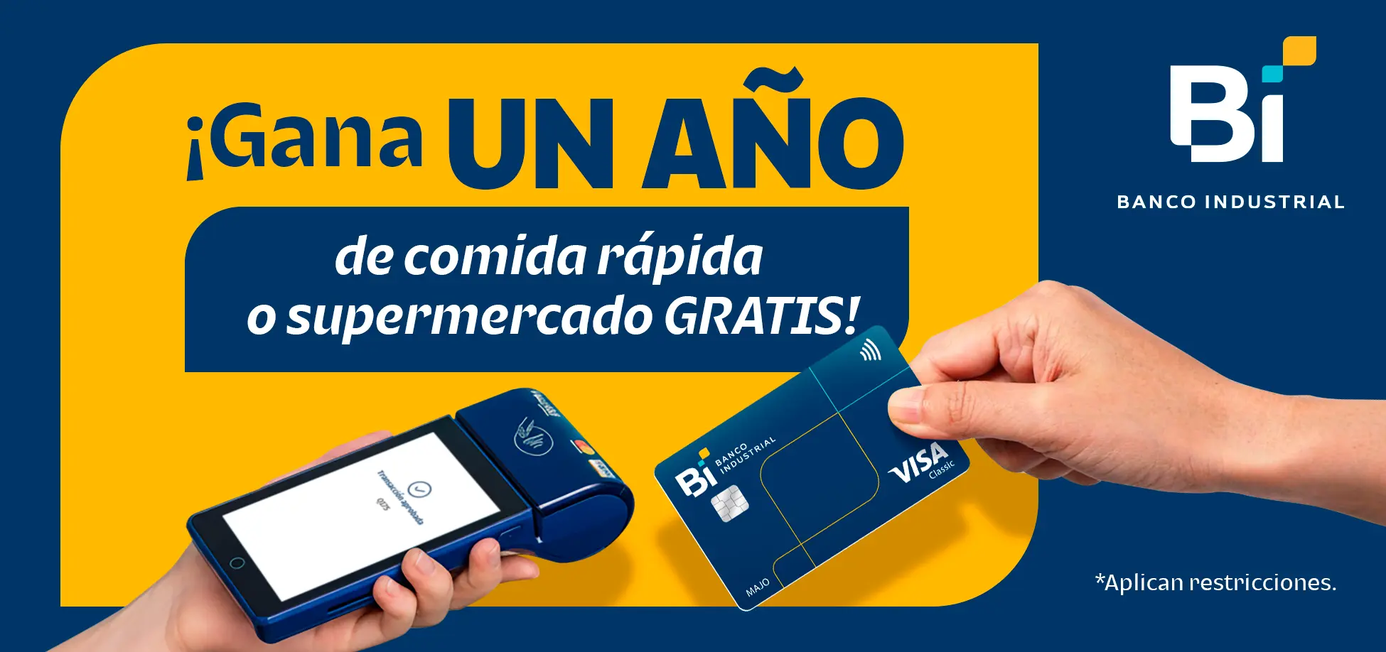 Promoción de 1 año de comida rápida o supermercado gratis