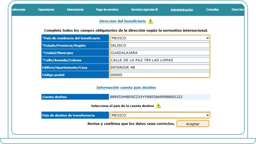 Actualización de plantilla desde el envío de la transferencia 4
