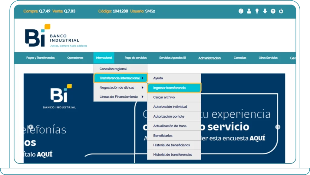 Crea una transferencia 1 Crea una transferencia 1