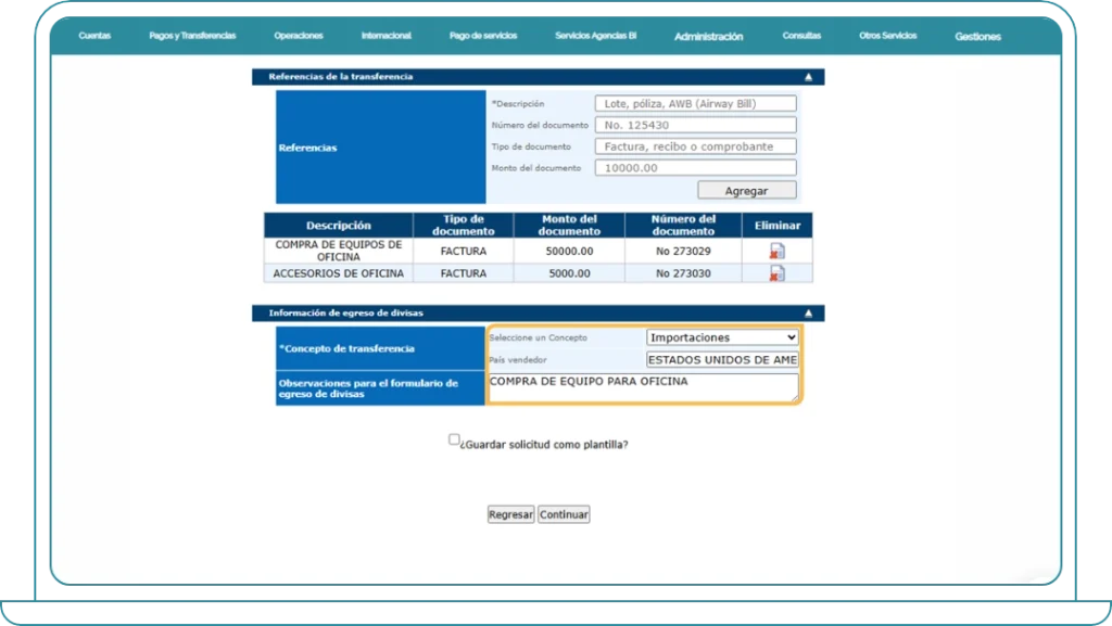 Crea una transferencia 8 Crea una transferencia 8