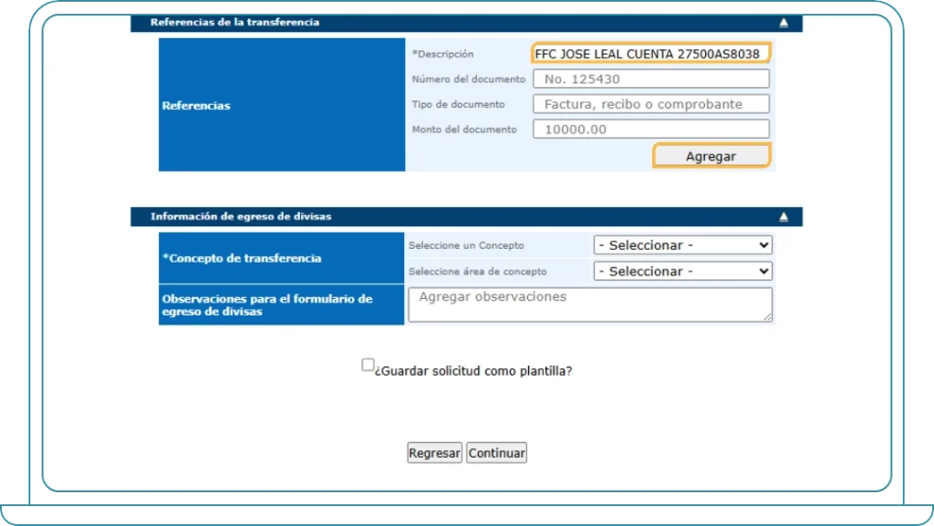 Enviar con cuenta intermediaria 3 Enviar con cuenta intermediaria 3
