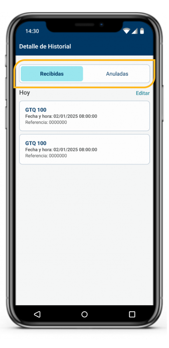 Acepta tarjetas historial Acepta tarjetas historial