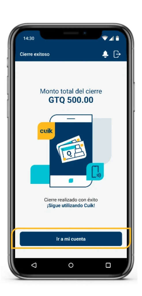 Cierre exitoso aceptar tarjetas Cierre exitoso aceptar tarjetas