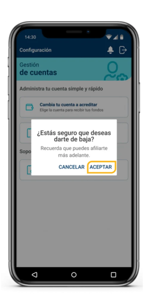 aceptar desafiliacion aceptar desafiliacion