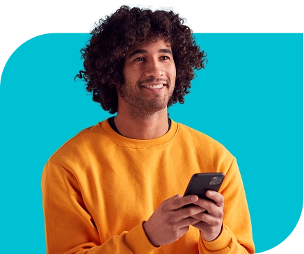 joven creando su usuario para Bi en Linea App