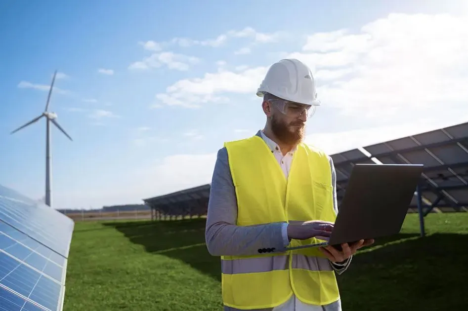 Energia electrica persona supervisando generadoras SS