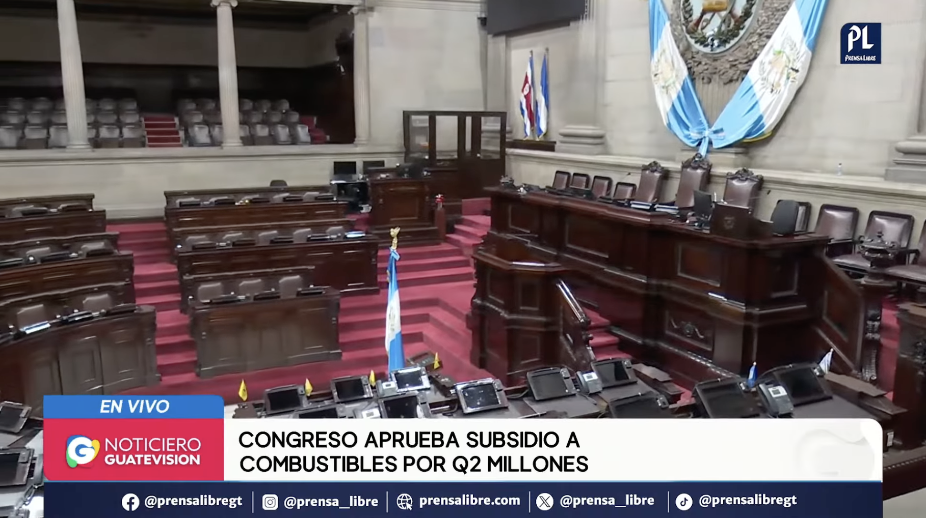 Congreso aprueba Q2 mil millones como subsidio a combustibles
